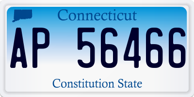 CT license plate AP56466