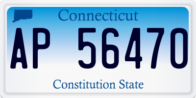 CT license plate AP56470