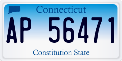 CT license plate AP56471