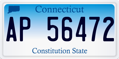 CT license plate AP56472