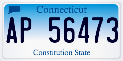 CT license plate AP56473