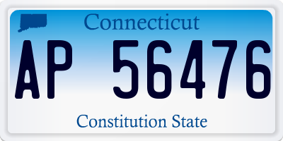 CT license plate AP56476