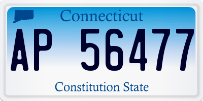 CT license plate AP56477