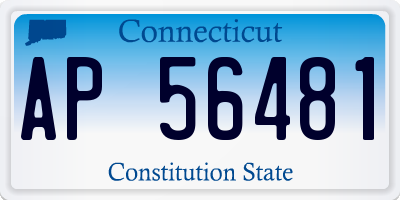CT license plate AP56481