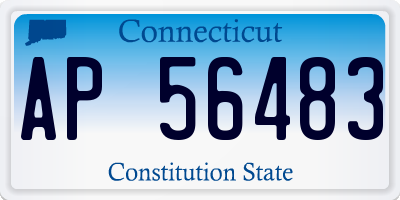CT license plate AP56483