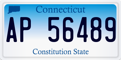 CT license plate AP56489
