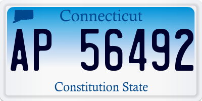 CT license plate AP56492