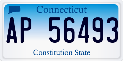 CT license plate AP56493