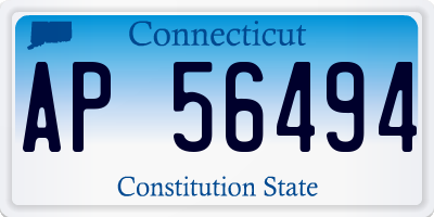 CT license plate AP56494