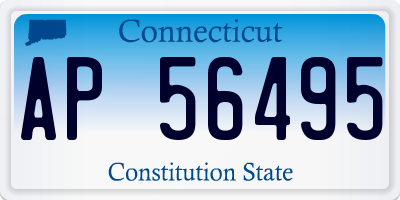 CT license plate AP56495