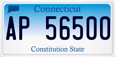 CT license plate AP56500