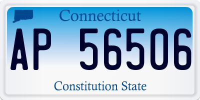 CT license plate AP56506
