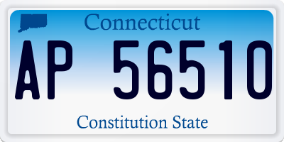 CT license plate AP56510