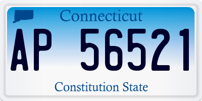 CT license plate AP56521