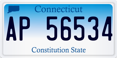 CT license plate AP56534