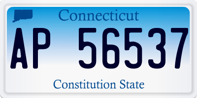 CT license plate AP56537