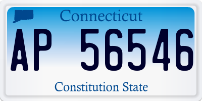 CT license plate AP56546
