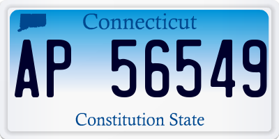 CT license plate AP56549