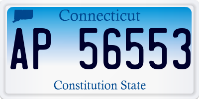 CT license plate AP56553
