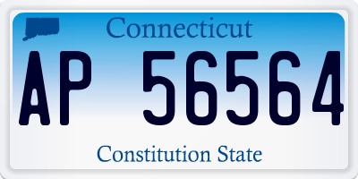 CT license plate AP56564