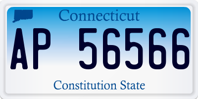 CT license plate AP56566