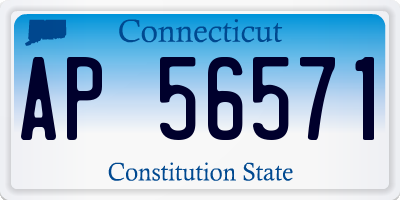 CT license plate AP56571
