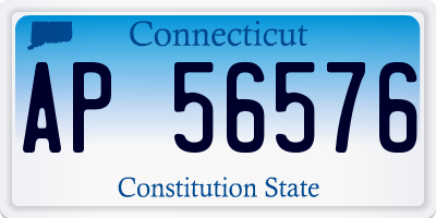 CT license plate AP56576