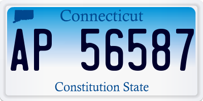 CT license plate AP56587