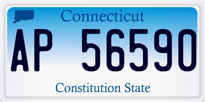 CT license plate AP56590