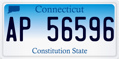CT license plate AP56596