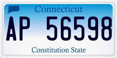 CT license plate AP56598