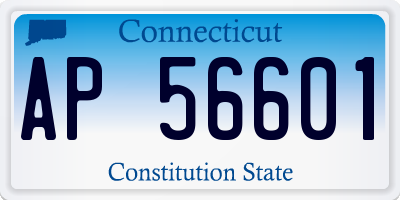 CT license plate AP56601