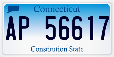 CT license plate AP56617