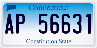 CT license plate AP56631