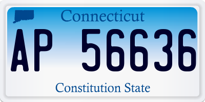 CT license plate AP56636