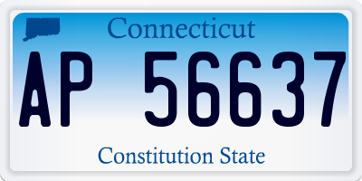 CT license plate AP56637