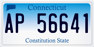 CT license plate AP56641