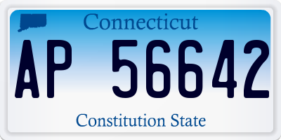 CT license plate AP56642