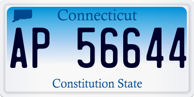 CT license plate AP56644
