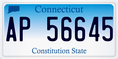 CT license plate AP56645