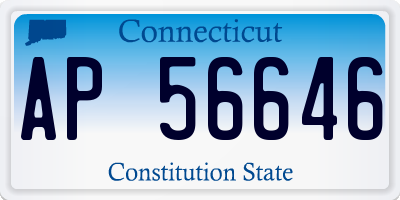 CT license plate AP56646