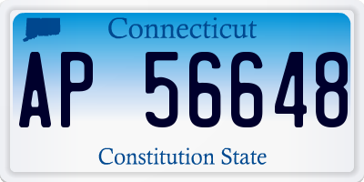 CT license plate AP56648
