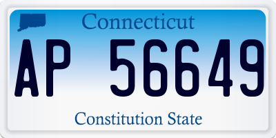 CT license plate AP56649