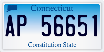 CT license plate AP56651