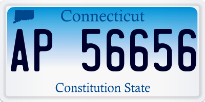 CT license plate AP56656