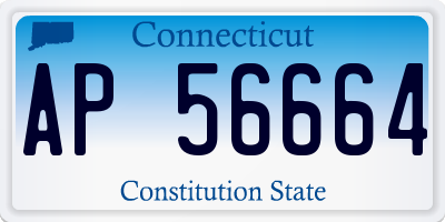 CT license plate AP56664