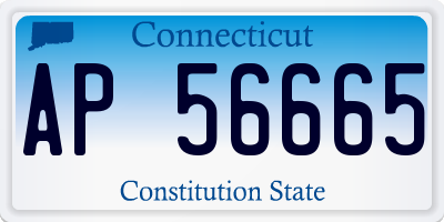 CT license plate AP56665