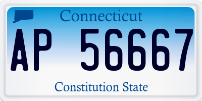 CT license plate AP56667