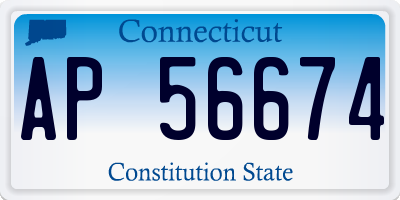 CT license plate AP56674
