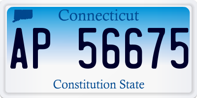 CT license plate AP56675